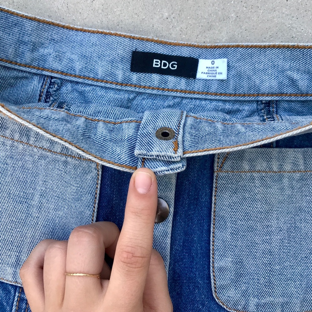Urban Outfitters BDG Two Tone Jean Skirt - Picture 3 of 3